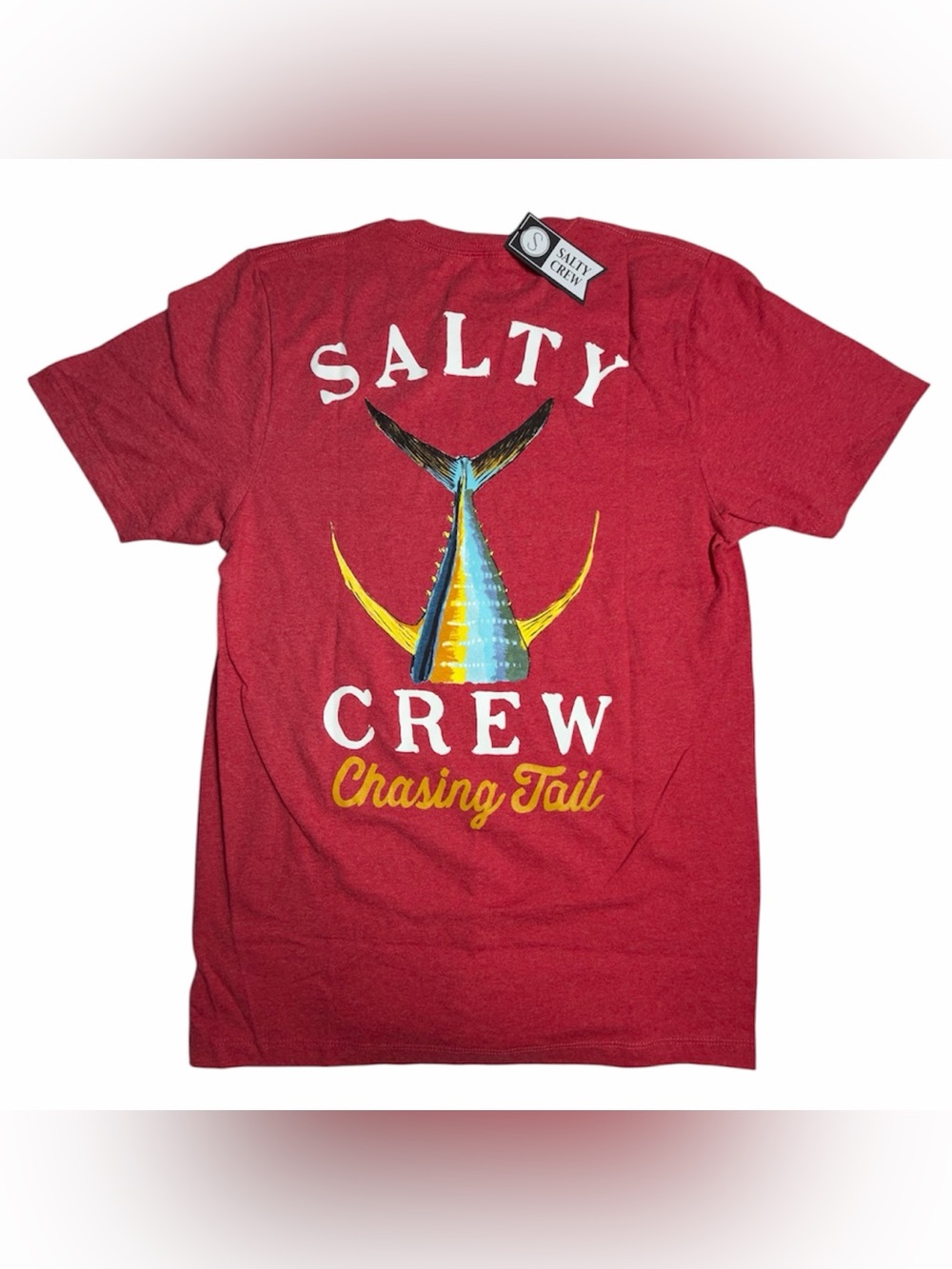 Salty Crew TAILED Red Graphic Print Regular Fit Short Sleeve Men's T-Shirt Small